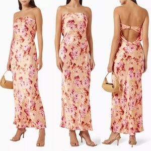 BEC & BRIDGE- MOON DANCE STRAPLESS DRESS BELLE FLORAL SIZE 8 Summer Floral